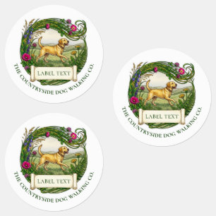 Dog Walker Large Waterproof Labels Labrador