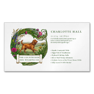 Dog Walker Magnetic Business Card - Cocker Spaniel