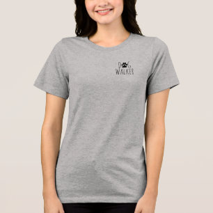 'Dog Walker' Minimalist Charming Playful Pet-Lover Tri-Blend Shirt