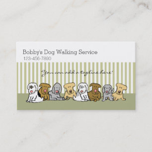 Dog Walker Pet Business Customisable Card