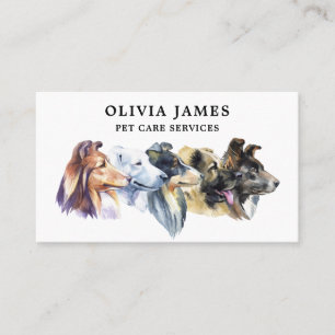 Dog walker pet care services business card