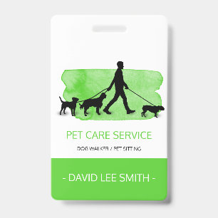 Dog walker / Pet Care Sitting ID Badge