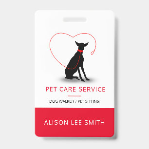 Dog walker / Pet Care Sitting ID Badge