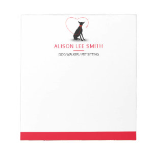 Dog walker / Pet Care Sitting Notepad