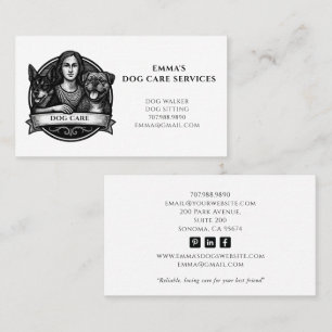 Dog Walker Pet Sitter Business Card