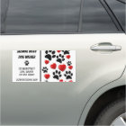 Dog Walker Pet Sitter Fun Paw and Hearts