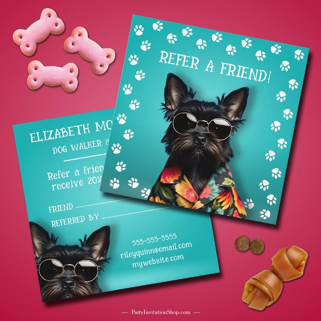 Dog Walker Pet Sitter  Referral Card (Dog Walker Pet Sitter Referral Cards)