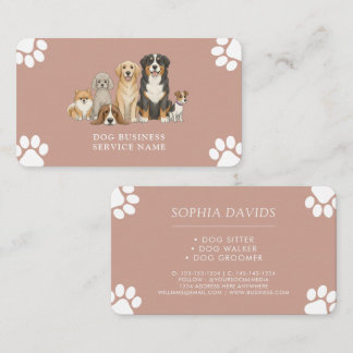Dog Walker Pet Sitting Business  Card