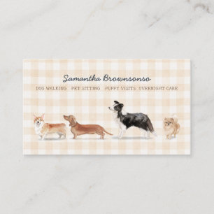 Dog Walker Pet Sitting Care Boarding Business Card