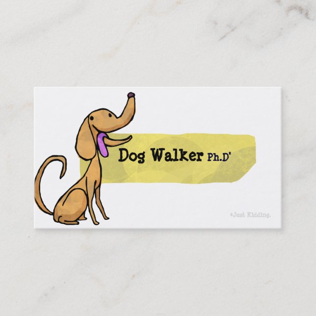 Dog Walker Ph.D Business Card (Front)