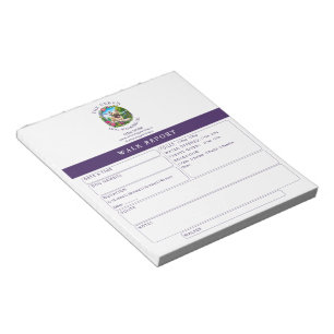 Dog Walker Report Notepad - French Bulldog