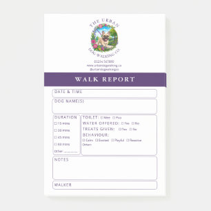 Dog Walker Report Post-It Notes - French Bulldog