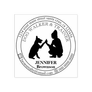 Dog Walker Trainer Club Pet Sitting Rubber Stamp