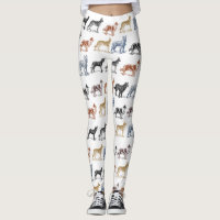 Dog Walker Vintage Drawing of Dogs of All Kinds