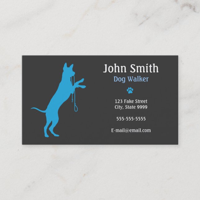 Dog Walker/Walking Business Card (Front)