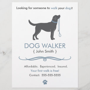 Dog Walker/Walking Business Flyer Template