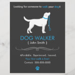 Dog Walker Walking Business Flyer Template<br><div class="desc">Awoo</div>