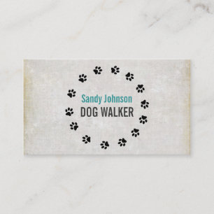 Dog Walker Walking Pet Sitting Services Business Business Card