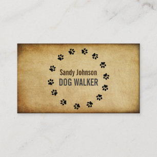 Dog Walker Walking Pet Sitting Services Business Business Card