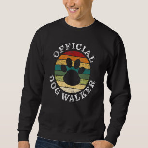 Dog Walker  Walking Sitting Dogs Cute Retro Style  Sweatshirt