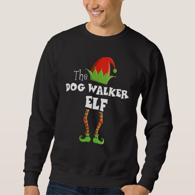 Dog Walker Xmas Pajama Sweatshirt (Front)