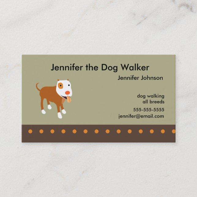 Dog Walker's Business Card (Front)