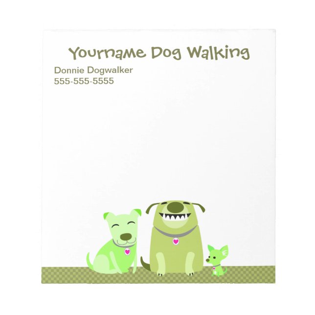Dog Walker's Notepad (Front)