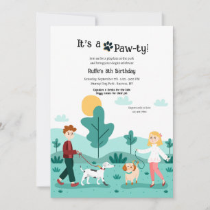 Dog Walkers Party Invitation