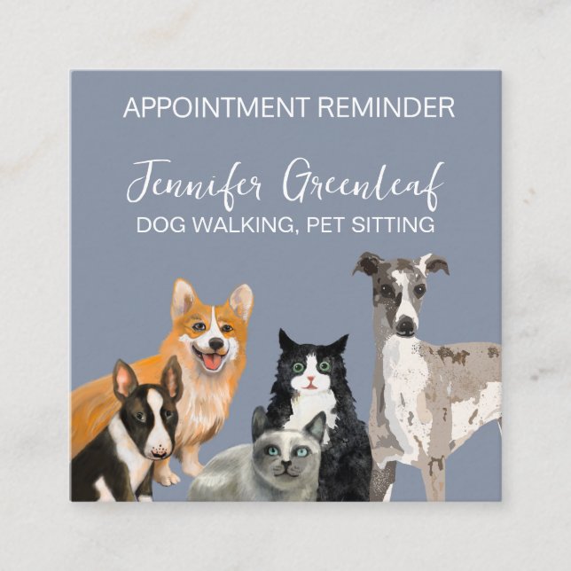 Dog walking  appointment card (Front)