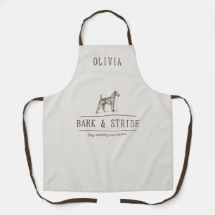 Dog Walking Business Branding apron with QR Code