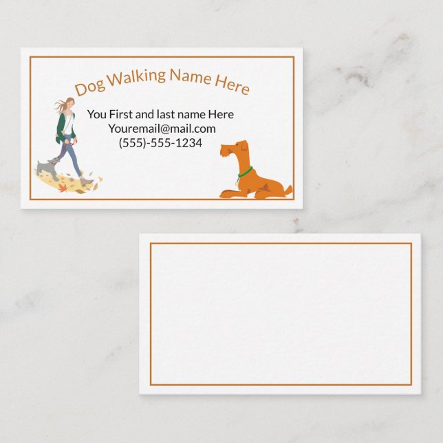 Dog walking Business Card (Front/Back)