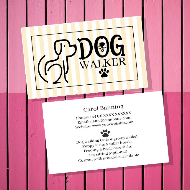 Dog Walking Business Card Template | Professional  (Creator Uploaded)