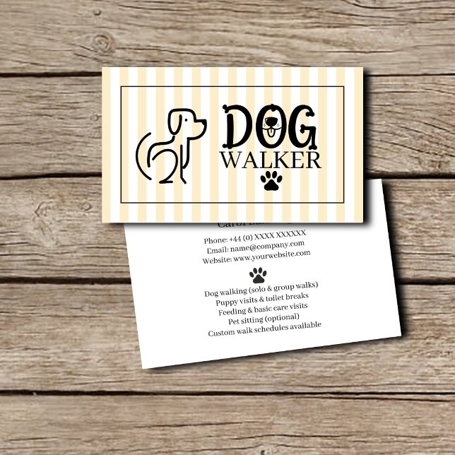 Dog Walking Business Card Template | Professional  (Creator Uploaded)