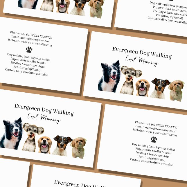 Dog Walking Business Card Template | Professional  (Creator Uploaded)