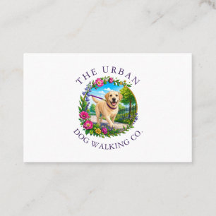 Dog Walking Business Card with Labrador