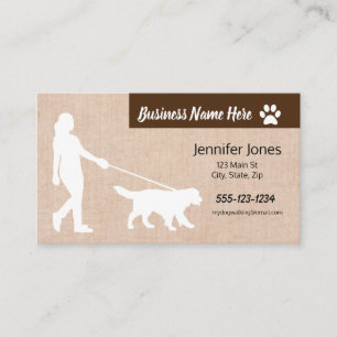 Dog Walking Business Cards, Schedule on Back Business Card