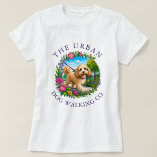 Dog Walking Business T-Shirt with Cockapoo