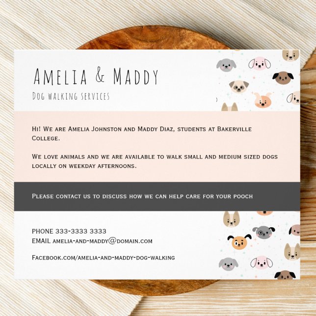 Dog Walking Business - Young Entreprenuer Flyer (Creator Uploaded)