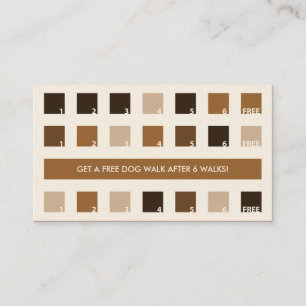 DOG WALKING customer appreciation (mod squares) Loyalty Card