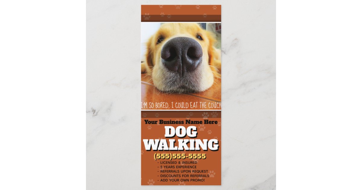 Dog Walking Customisable Marketing Advertising | Zazzle.co.nz