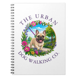 Dog Walking Notebook with French Bulldog