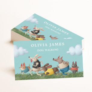 Dog walking pet care services business card