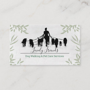 Dog Walking & Pet Care Services Business Card