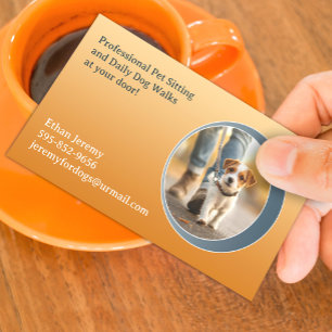 Dog Walking Pet Sitting Boarding Business Card