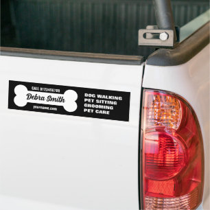 Dog walking pet sitting business bumper sticker