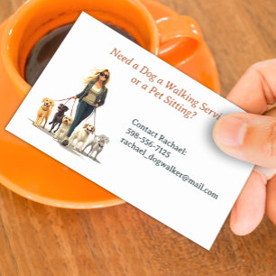 Dog Walking Pet Sitting Business Card Template