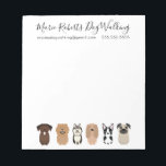 Dog Walking, Pet Sitting, Dog Boarding, Drop In Notepad<br><div class="desc">Leave your clients notes about their pets on these personalised notepads. The built-in branding will ensure they call you every time they need care for their furry friends.</div>