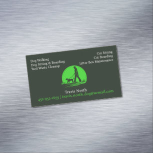 Dog Walking Pet Sitting Magnetic Business Card