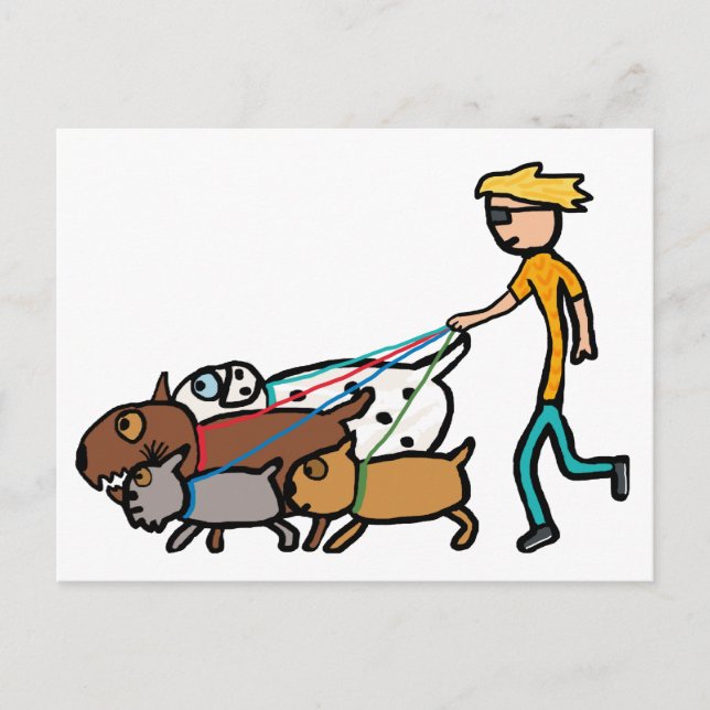 Dog Walking Postcard (Front)