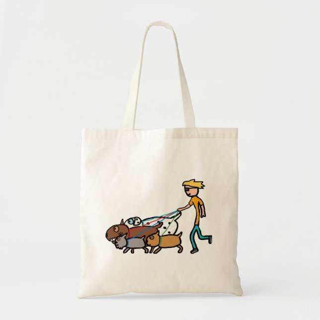Dog Walking Tote Bag (Front)